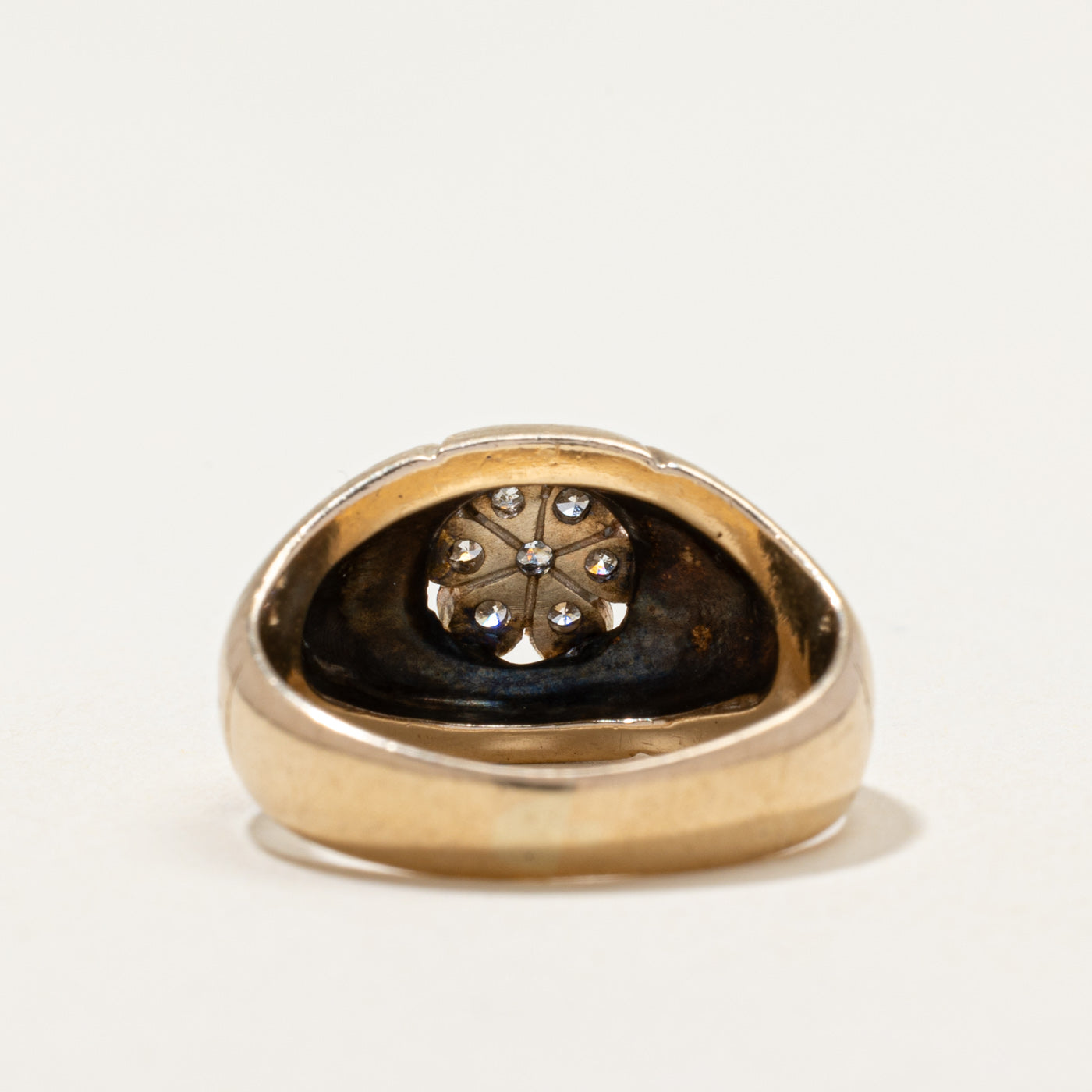 Belcher Set Diamond Daisy Ring | 0.43ctw | SZ 6.5