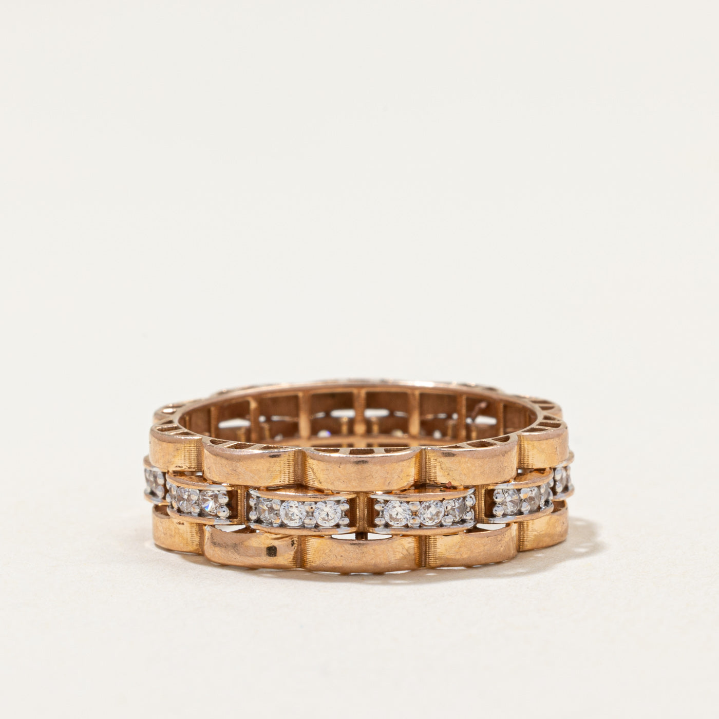 Eternity Diamond Panther Link Band | 0.36ctw | SZ 8.5