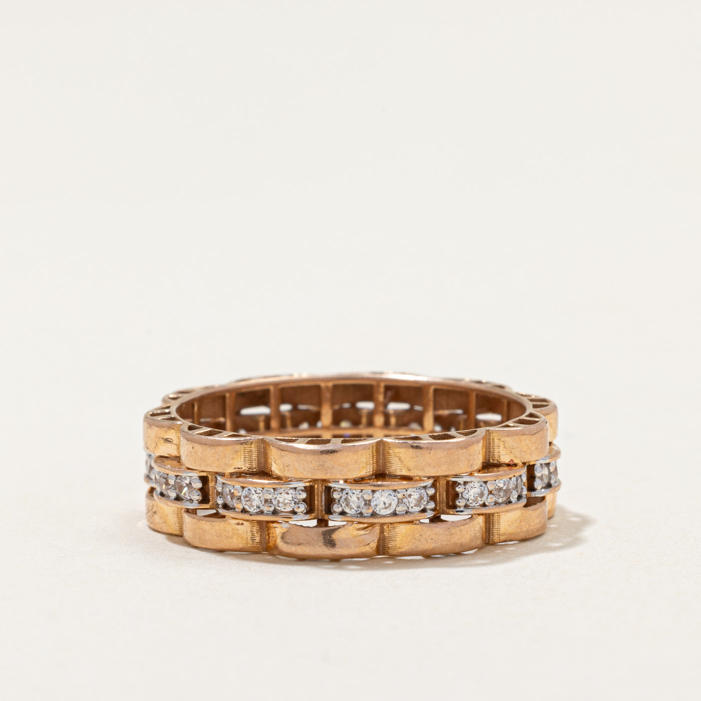 Eternity Diamond Panther Link Band | 0.36ctw | SZ 8.5