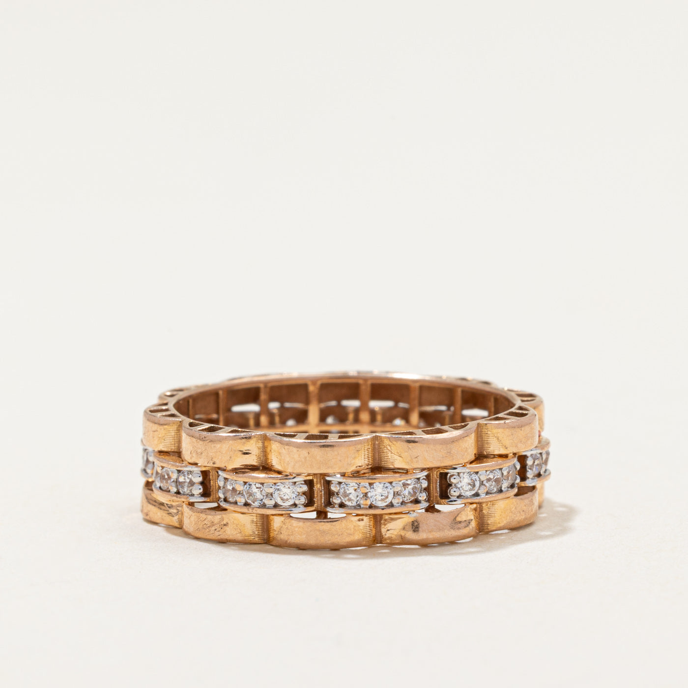 Eternity Diamond Panther Link Band | 0.36ctw | SZ 8.5