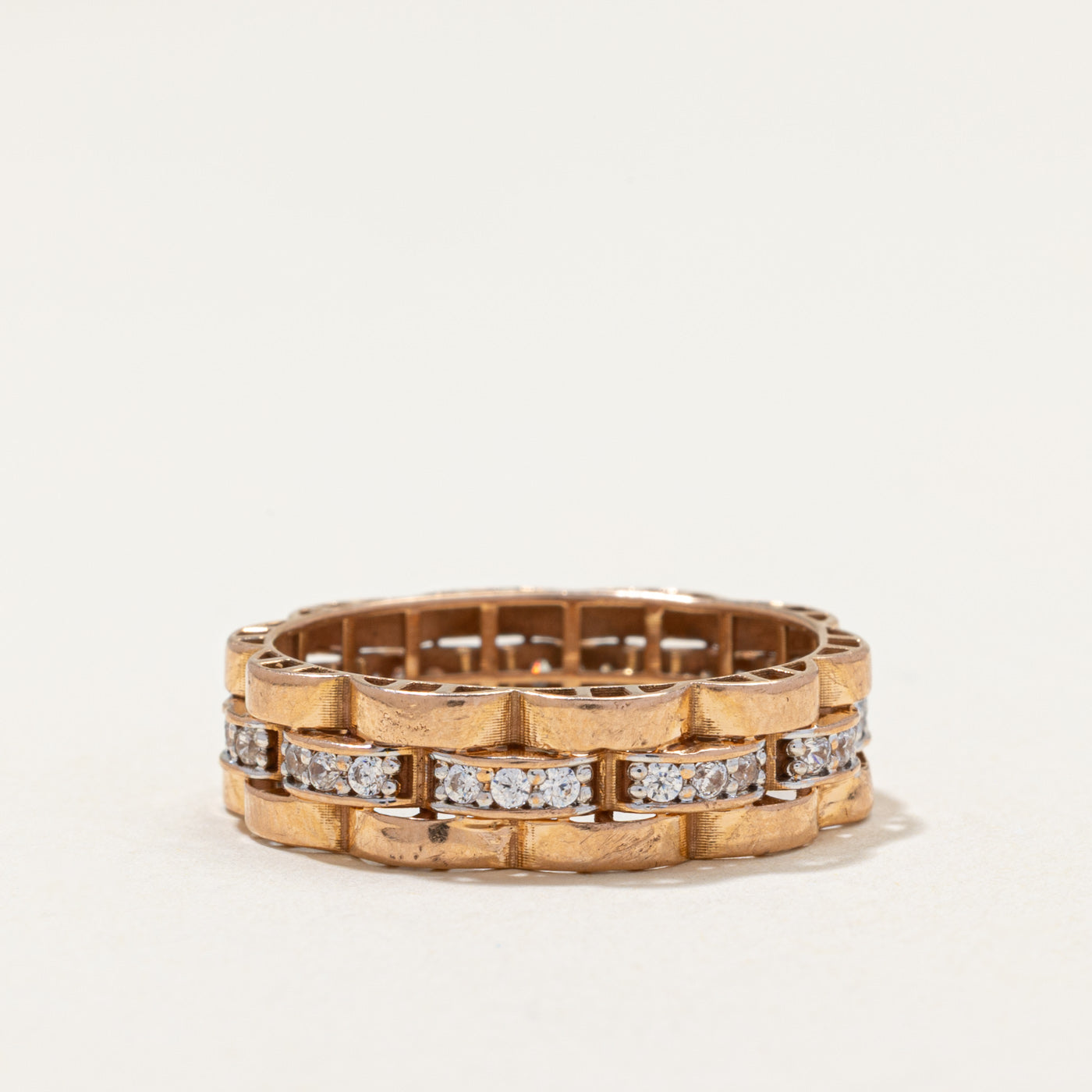 Eternity Diamond Panther Link Band | 0.36ctw | SZ 8.5