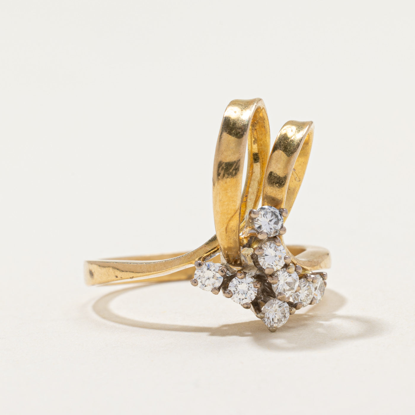 Diamond Double Loop Cocktail Ring | 0.48ctw | SZ 6.75