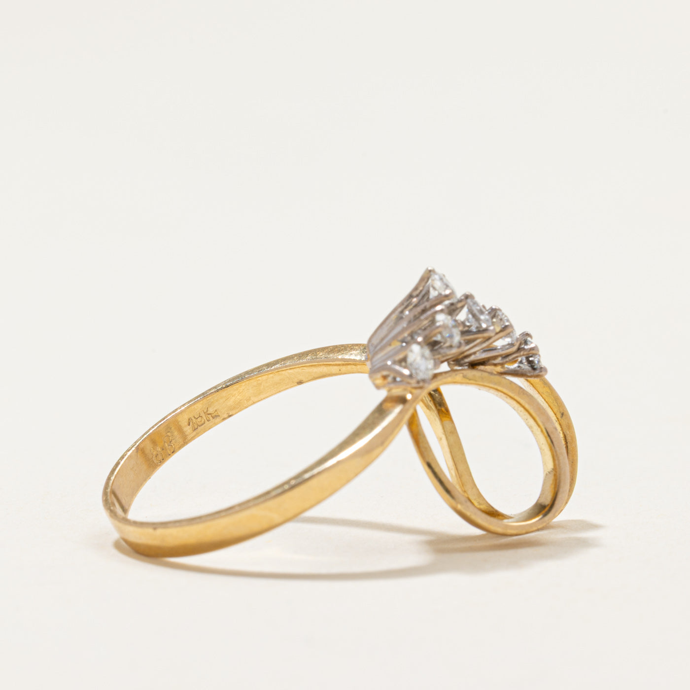 Diamond Double Loop Cocktail Ring | 0.48ctw | SZ 6.75