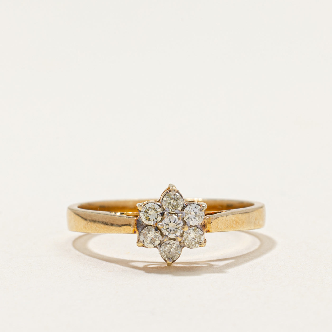 Diamond Petal Petite Ring | 0.31ctw | SZ 7