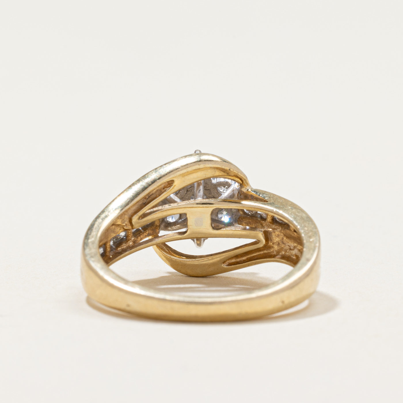 Diamond Petal Bypass Ring | 0.90ctw | SZ 7