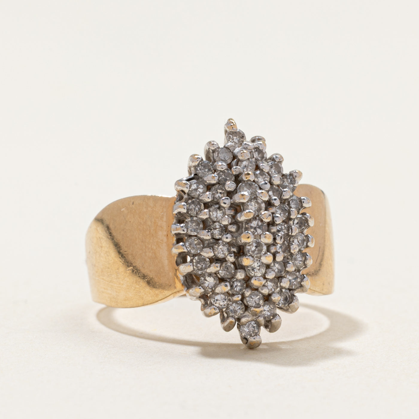 Diamond Marquise Shaped Cluster Ring | 0.55ctw | SZ 6.75