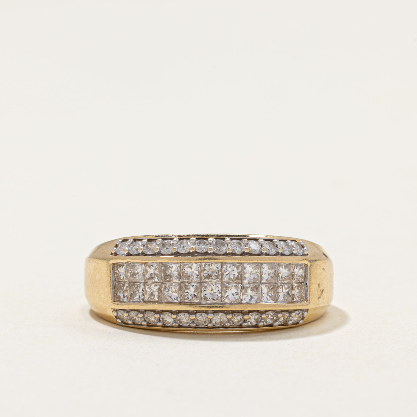 Semi Eternity Multi Row Diamond Ring | 1.02ctw | SZ 8