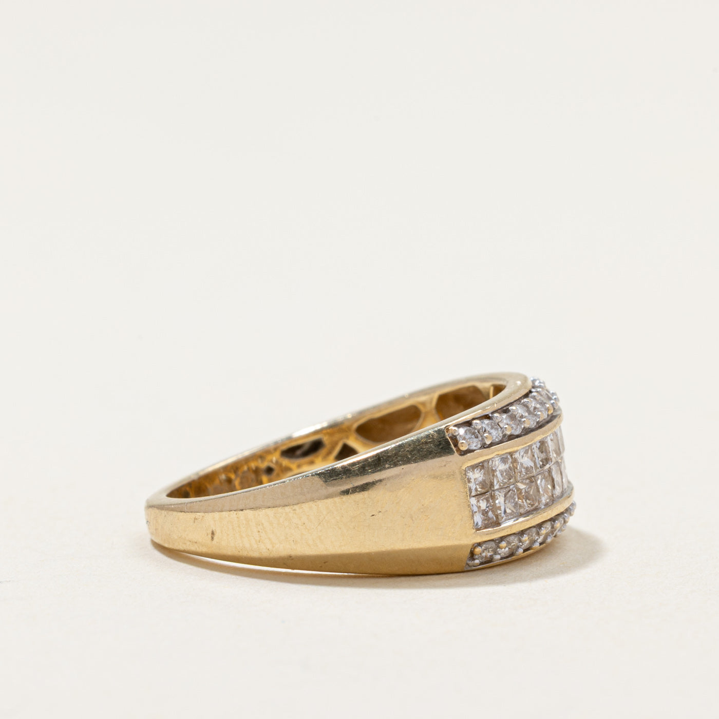Semi Eternity Multi Row Diamond Ring | 1.02ctw | SZ 8