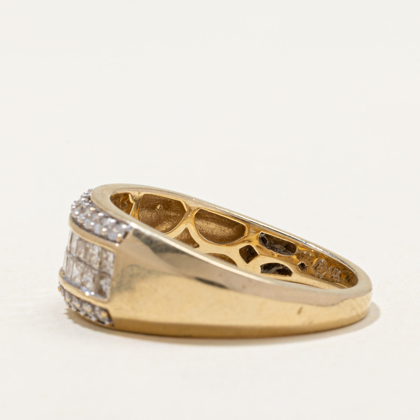Semi Eternity Multi Row Diamond Ring | 1.02ctw | SZ 8