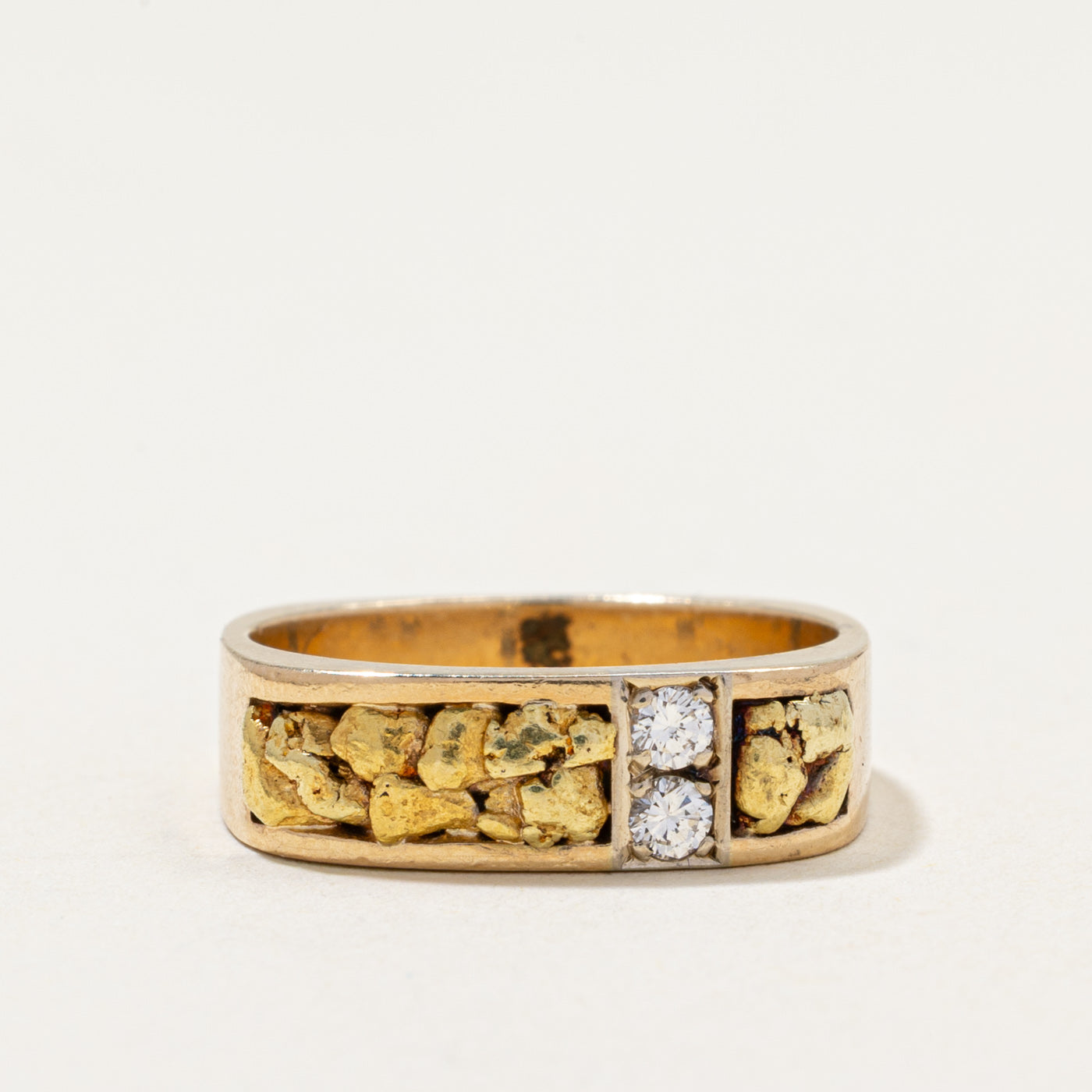 Two Stone Diamond Nugget Ring | 0.11ctw | SZ 6.25