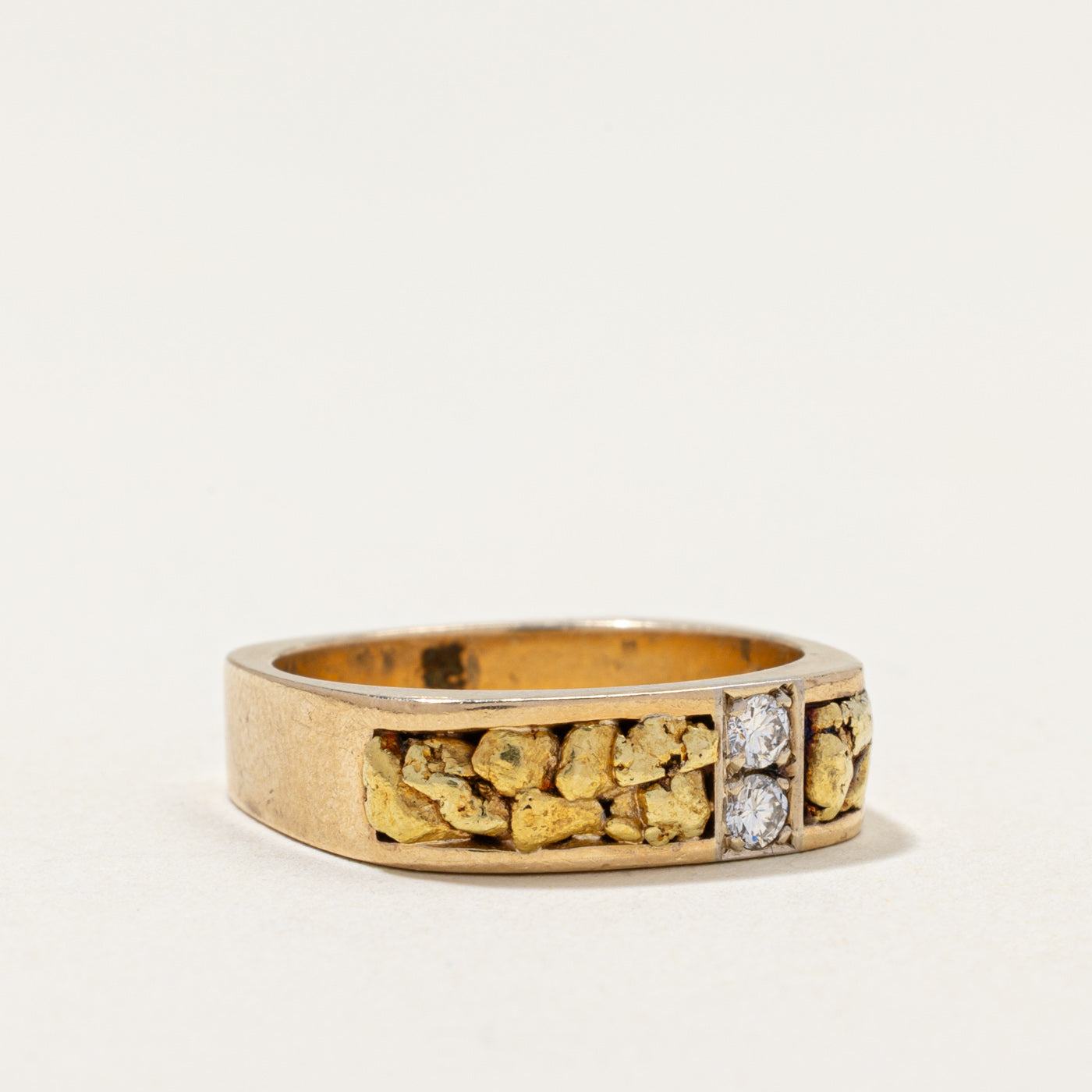 Two Stone Diamond Nugget Ring | 0.11ctw | SZ 6.25