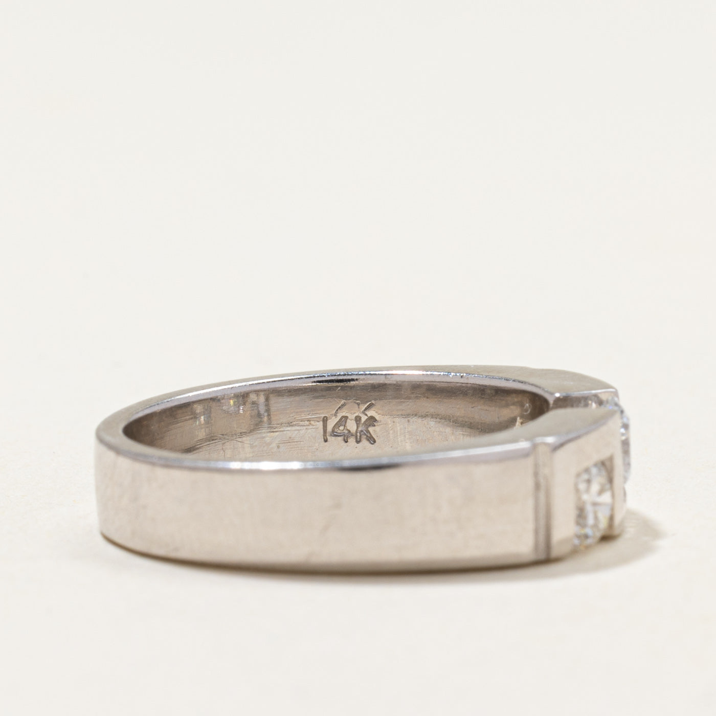 Three Stone Tension Set Diamond Ring | 0.84ctw | SZ 7