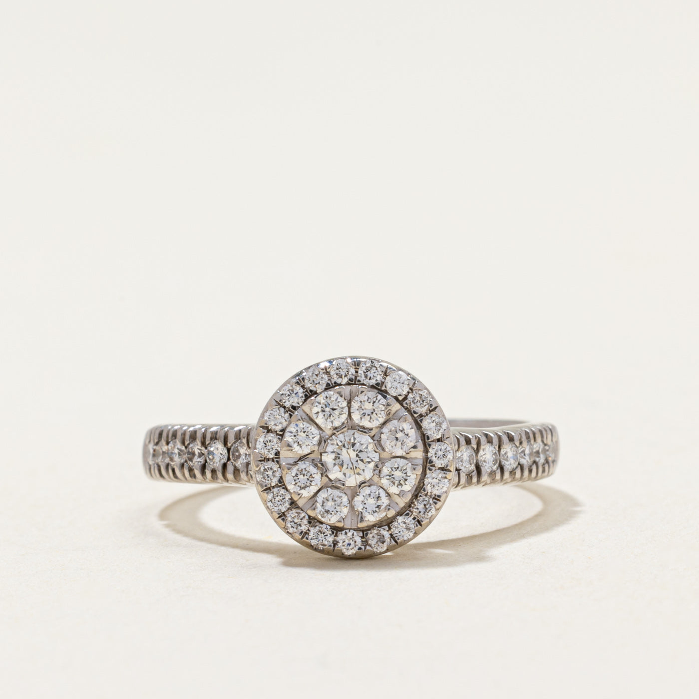 Diamond Round Cluster Halo Ring | 0.51ctw | SZ 6