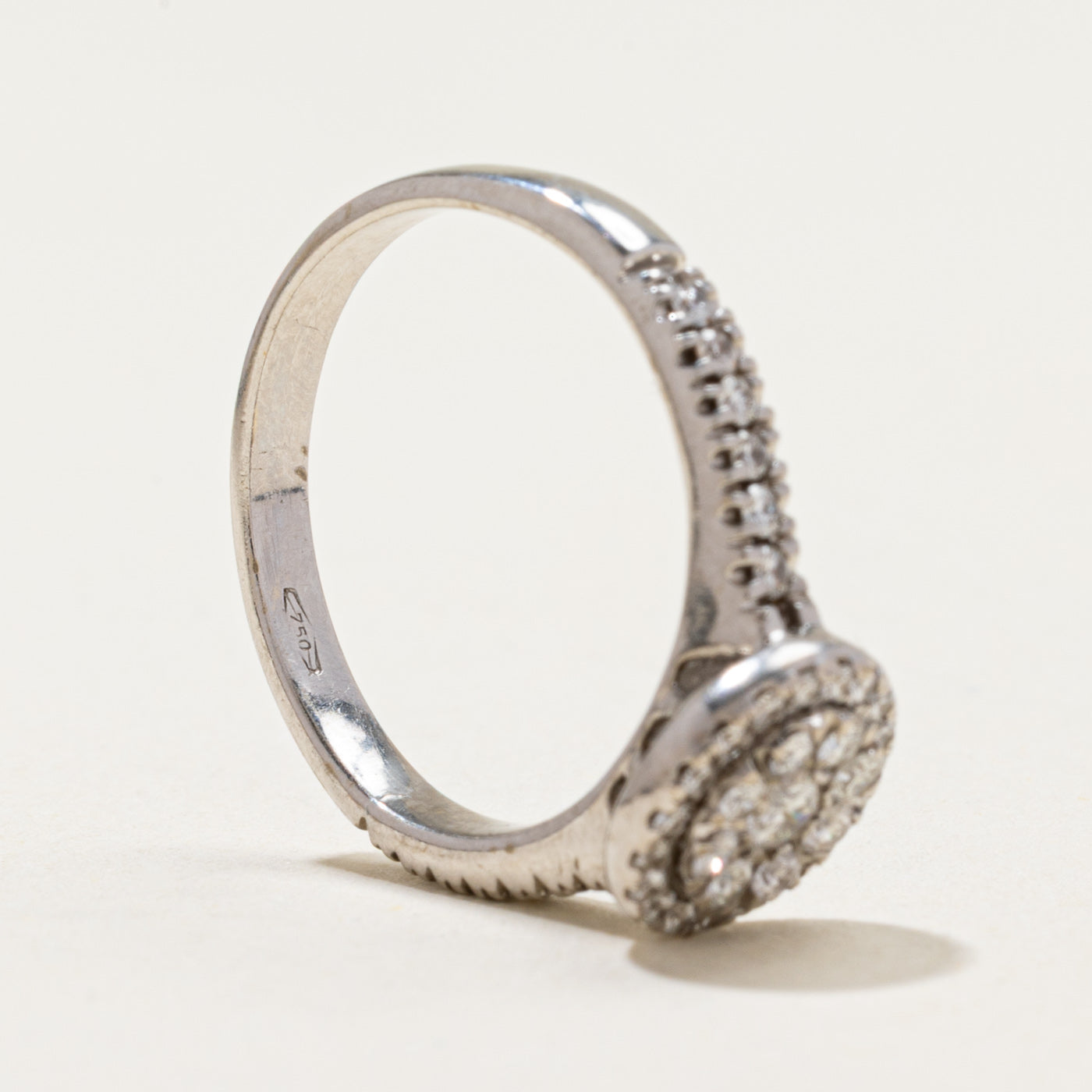 Diamond Round Cluster Halo Ring | 0.51ctw | SZ 6