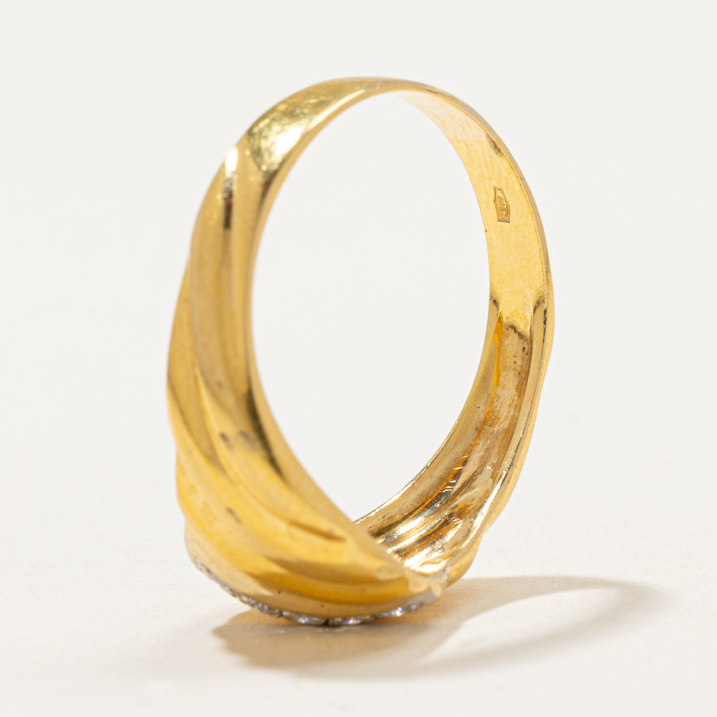 Diamond Croissant Dome Ring | 0.08ctw | SZ 10
