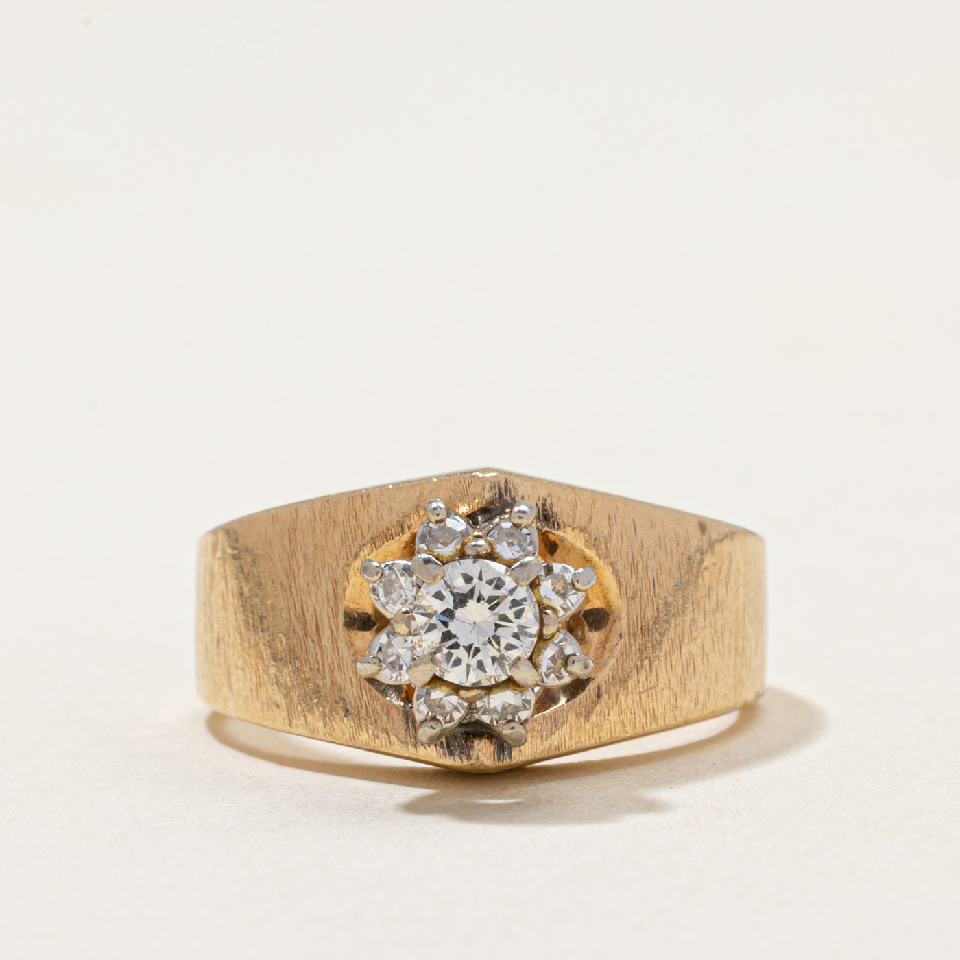 Diamond Petal Tapered Ring | 0.47ctw | SZ 6