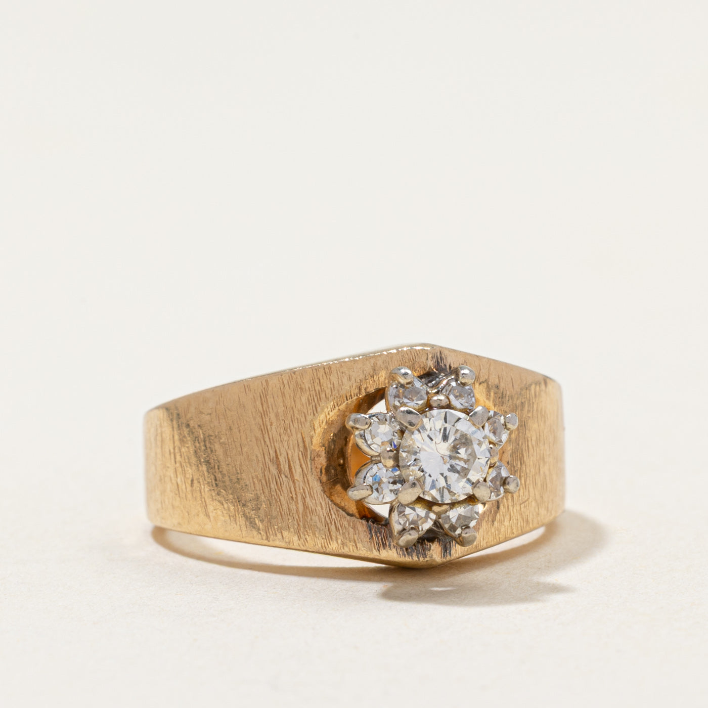 Diamond Petal Tapered Ring | 0.47ctw | SZ 6