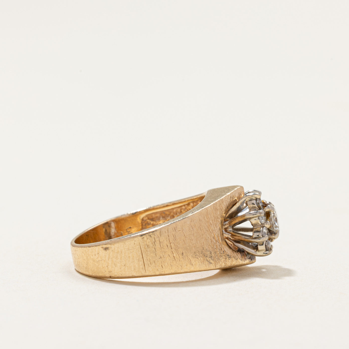 Diamond Petal Tapered Ring | 0.47ctw | SZ 6