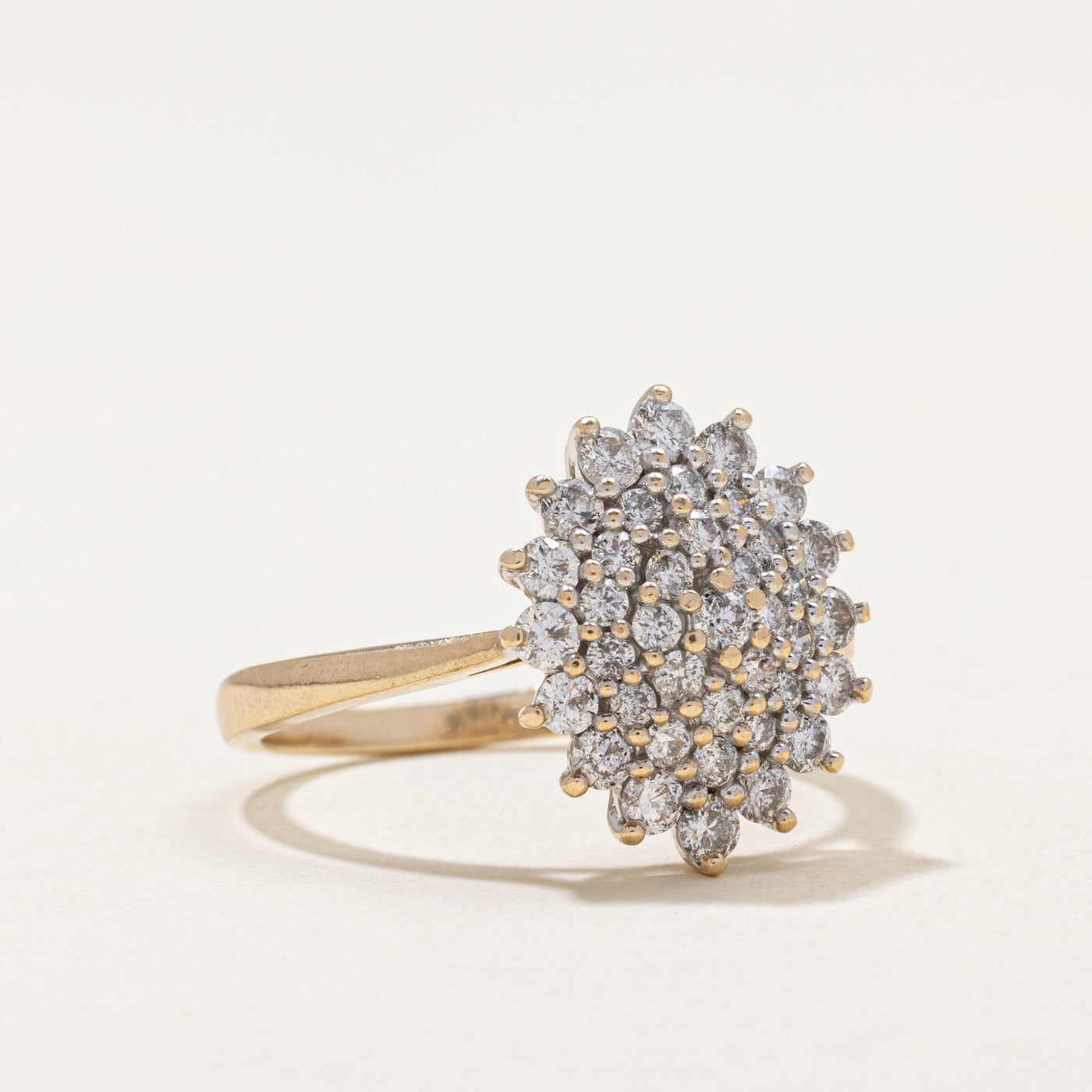 Diamond Cluster Cocktail Ring | 1.18ctw | SZ 7.75
