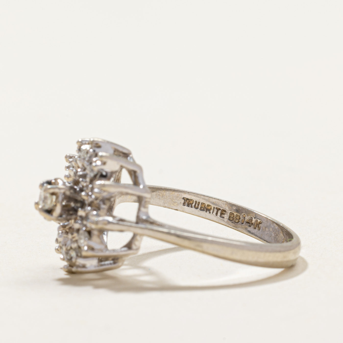 Diamond Open Petal Ring | 0.30ctw | SZ 6