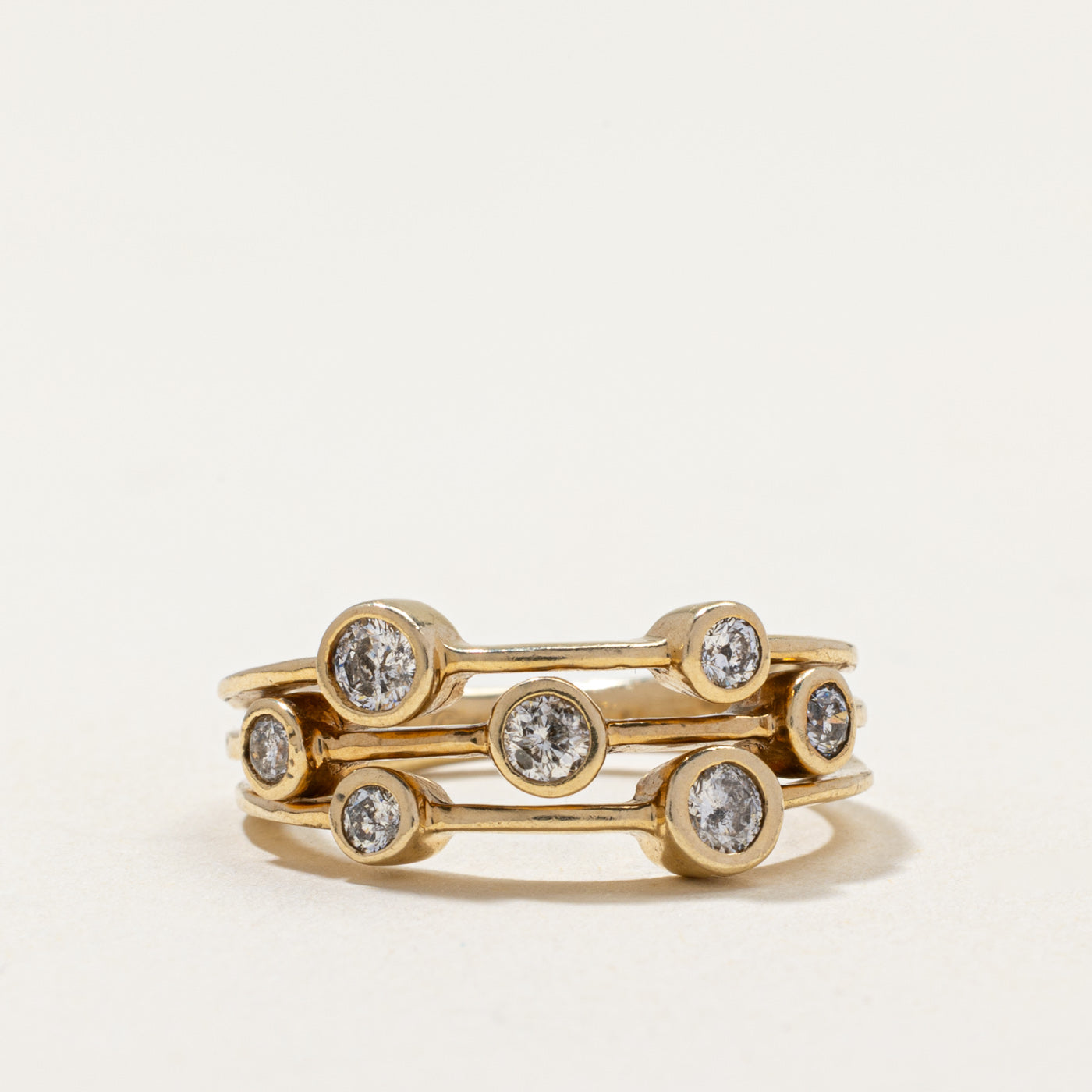 Scattered Bezel Set Diamond Ring | 0.52ctw | SZ 5.75