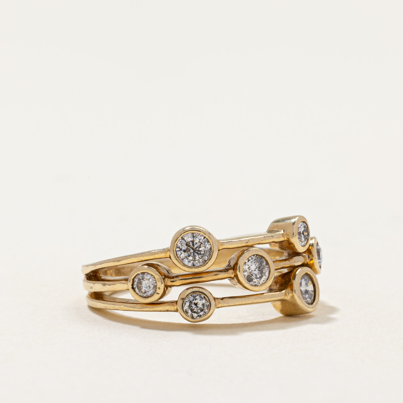 Scattered Bezel Set Diamond Ring | 0.52ctw | SZ 5.75