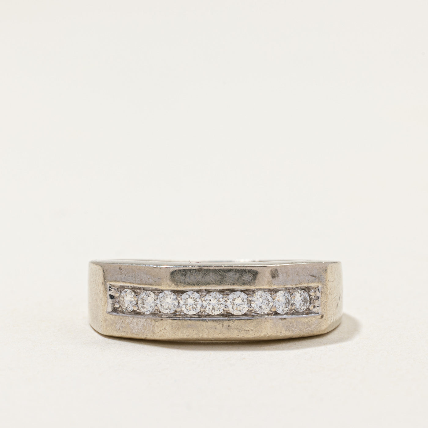 Semi Eternity Diamond Angled Band | 0.36ctw | SZ 10