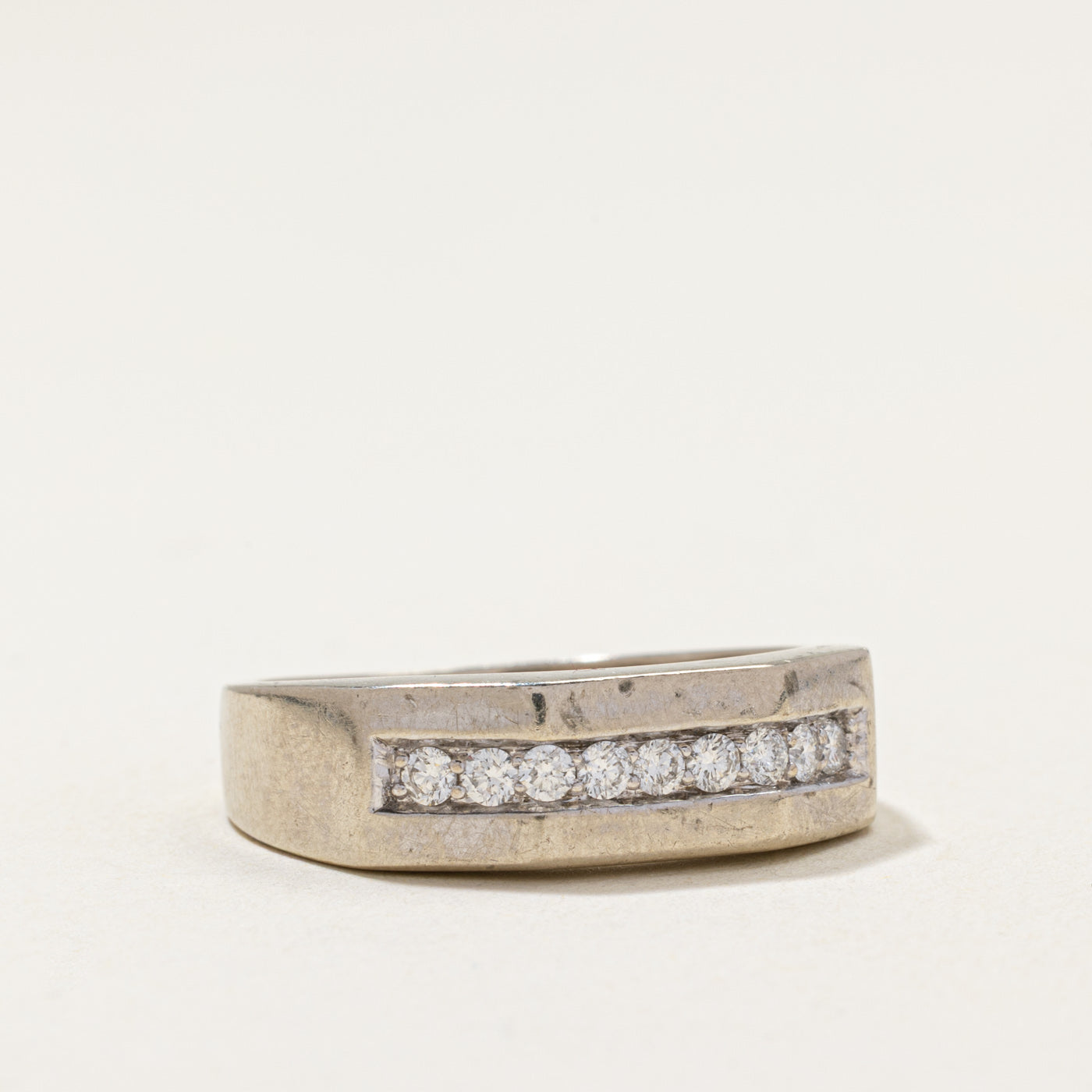 Semi Eternity Diamond Angled Band | 0.36ctw | SZ 10