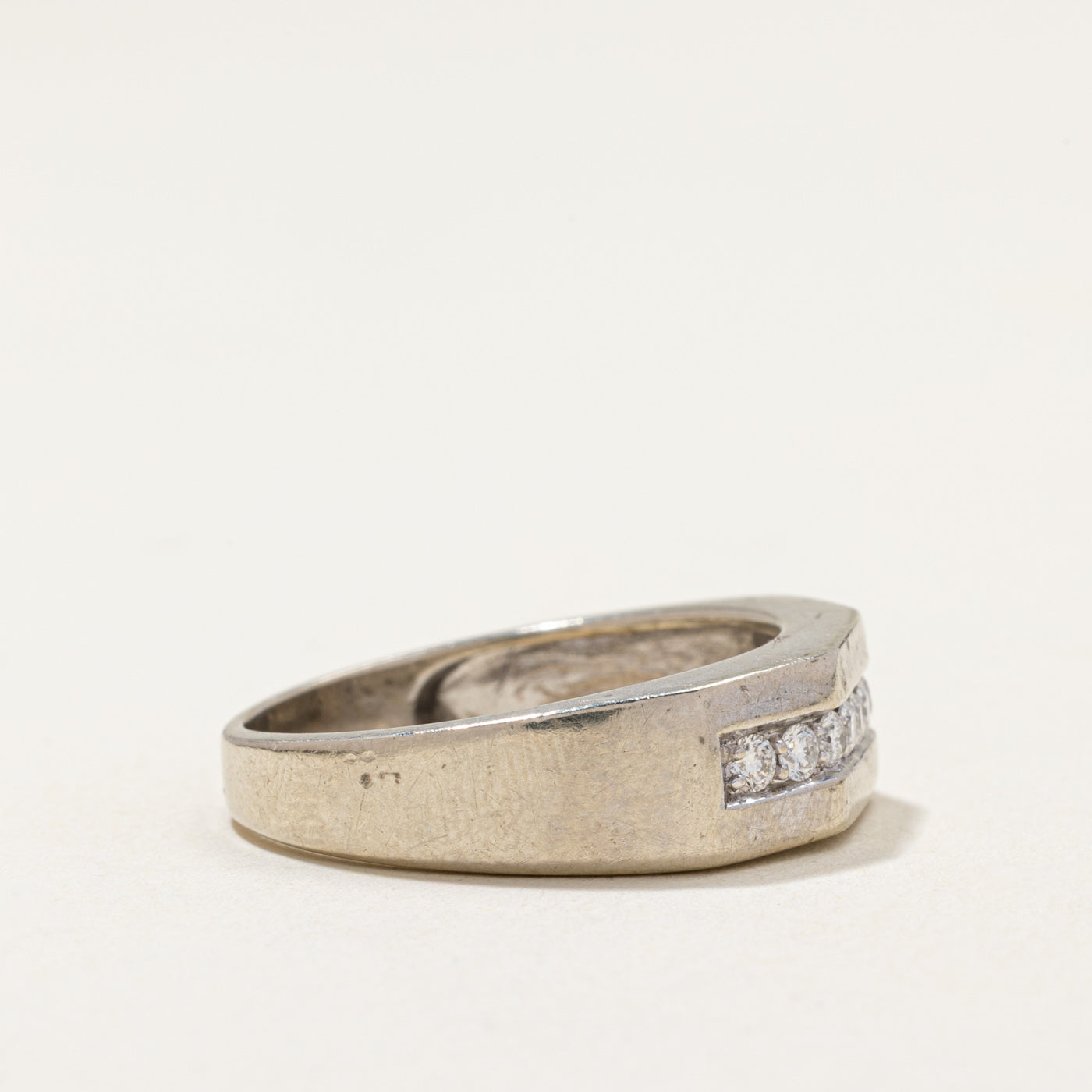Semi Eternity Diamond Angled Band | 0.36ctw | SZ 10
