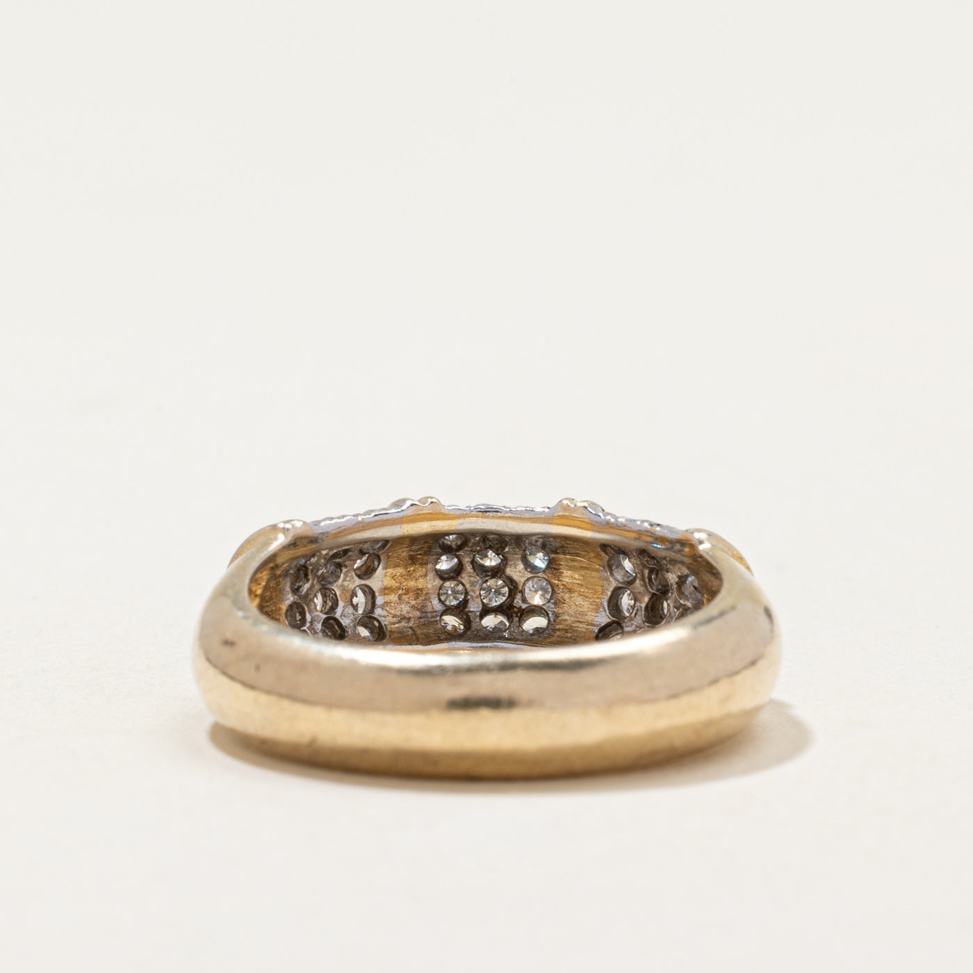 18k Pavé Set Diamond Dome Band | 0.36ctw | SZ 6