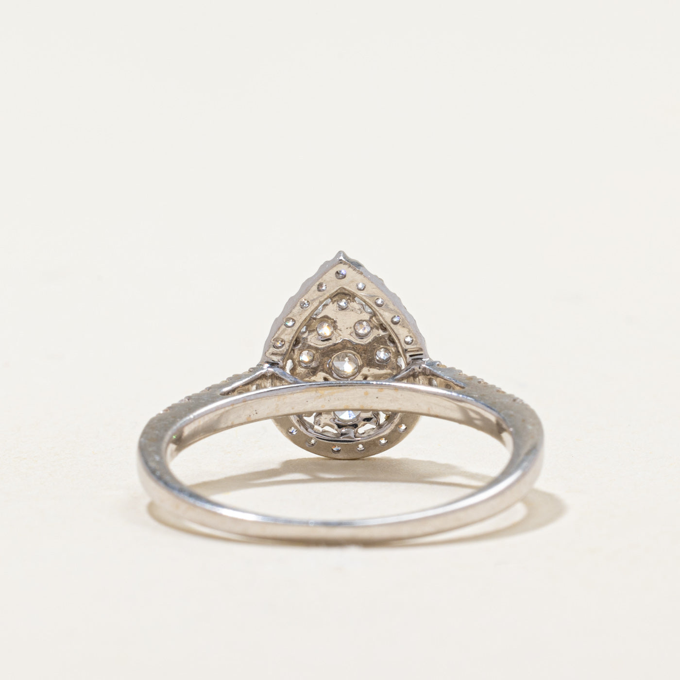 Bague en grappe de diamants taille poire | 0,75 ct | Taille 7,25