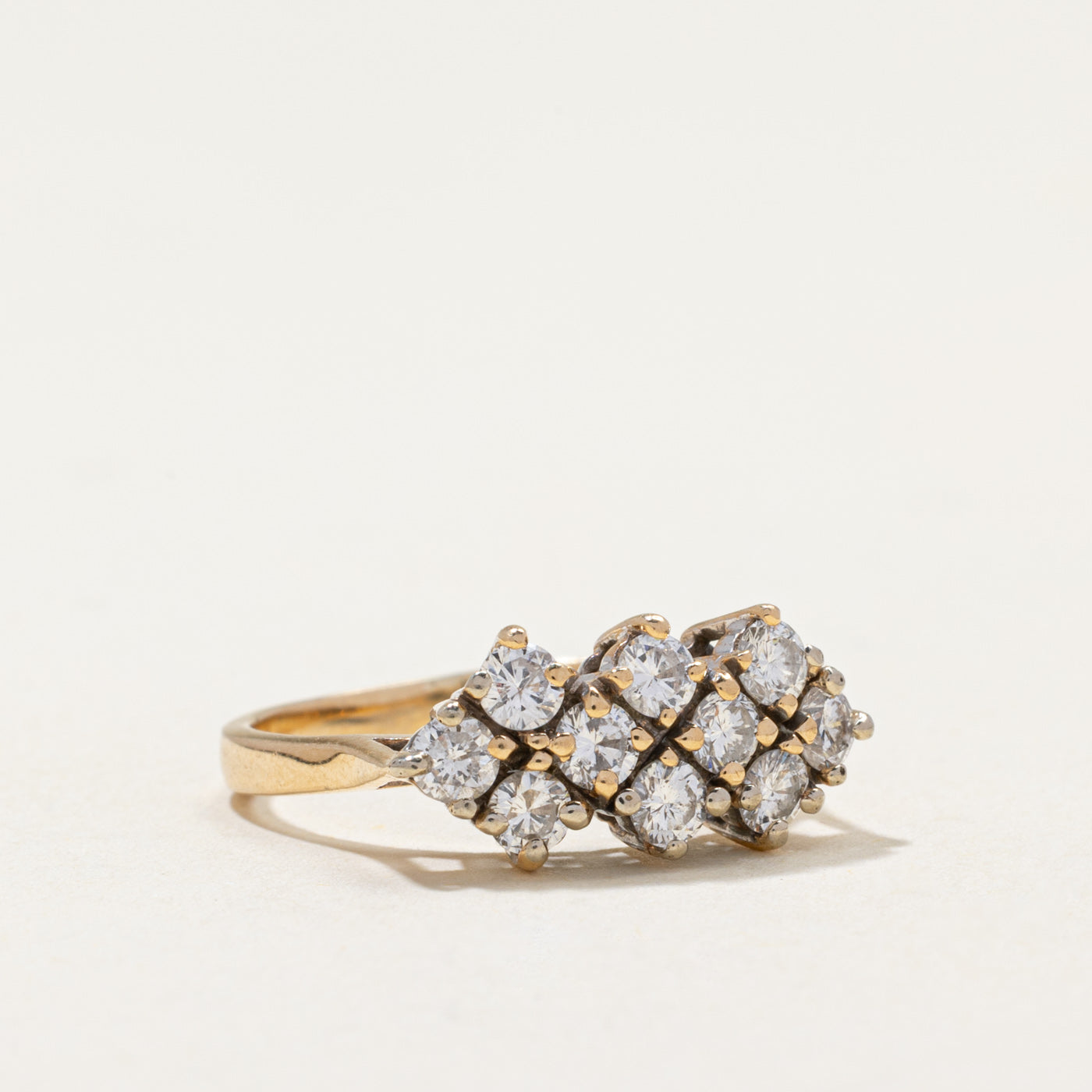 14K Diamond Cluster Cocktail Ring | 0.80ctw | SZ 5.25