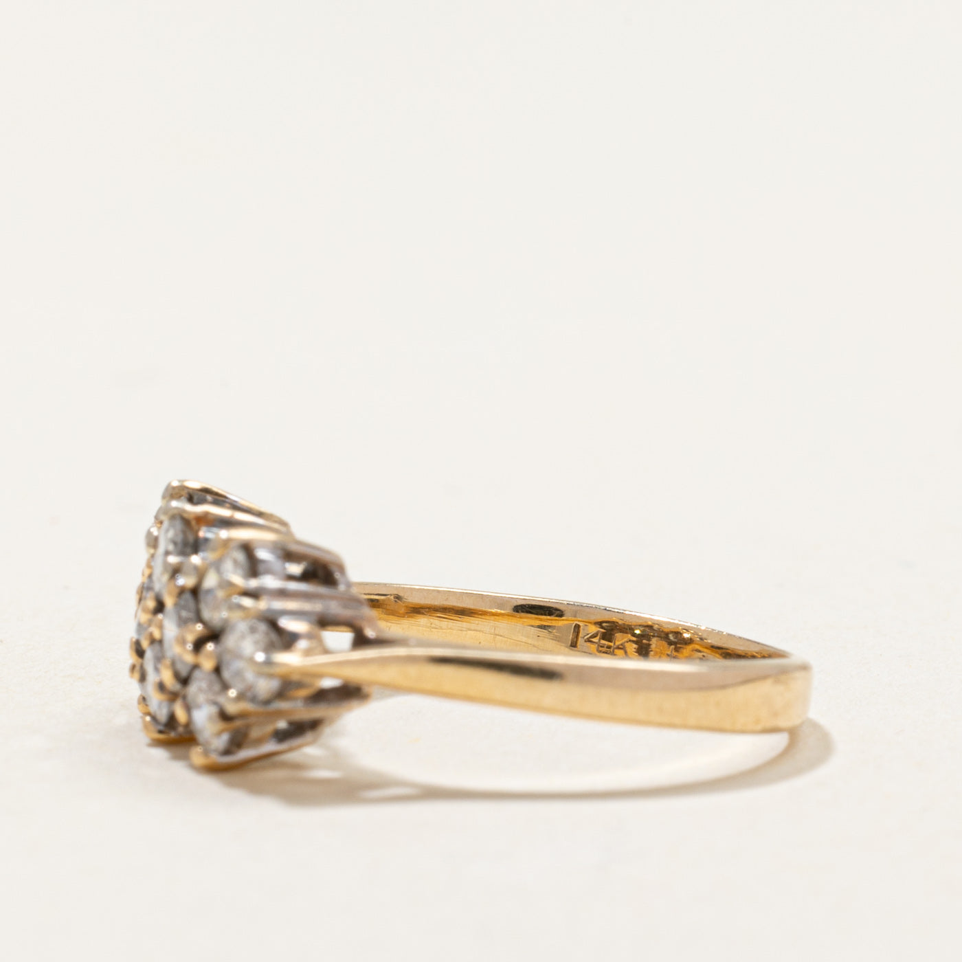 14K Diamond Cluster Cocktail Ring | 0.80ctw | SZ 5.25