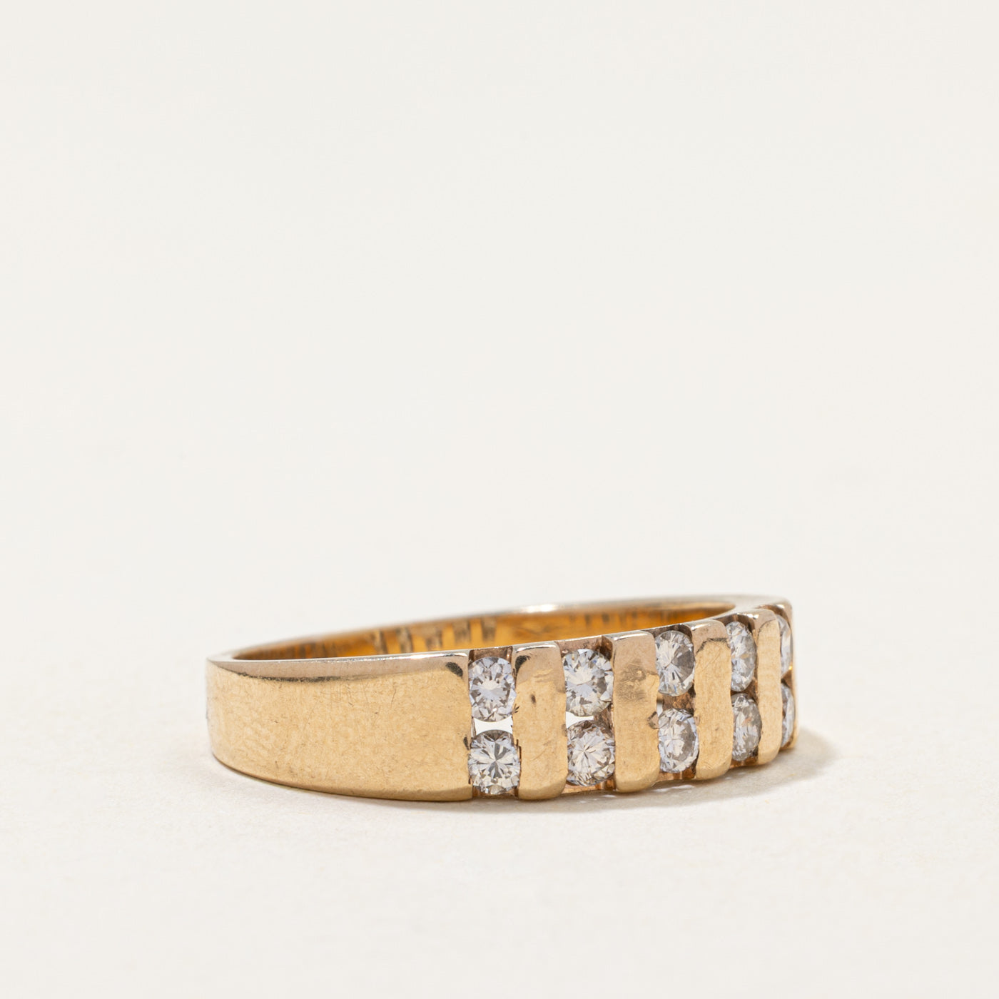 10k Multi Column Diamond Band | 0.60ctw | SZ 8
