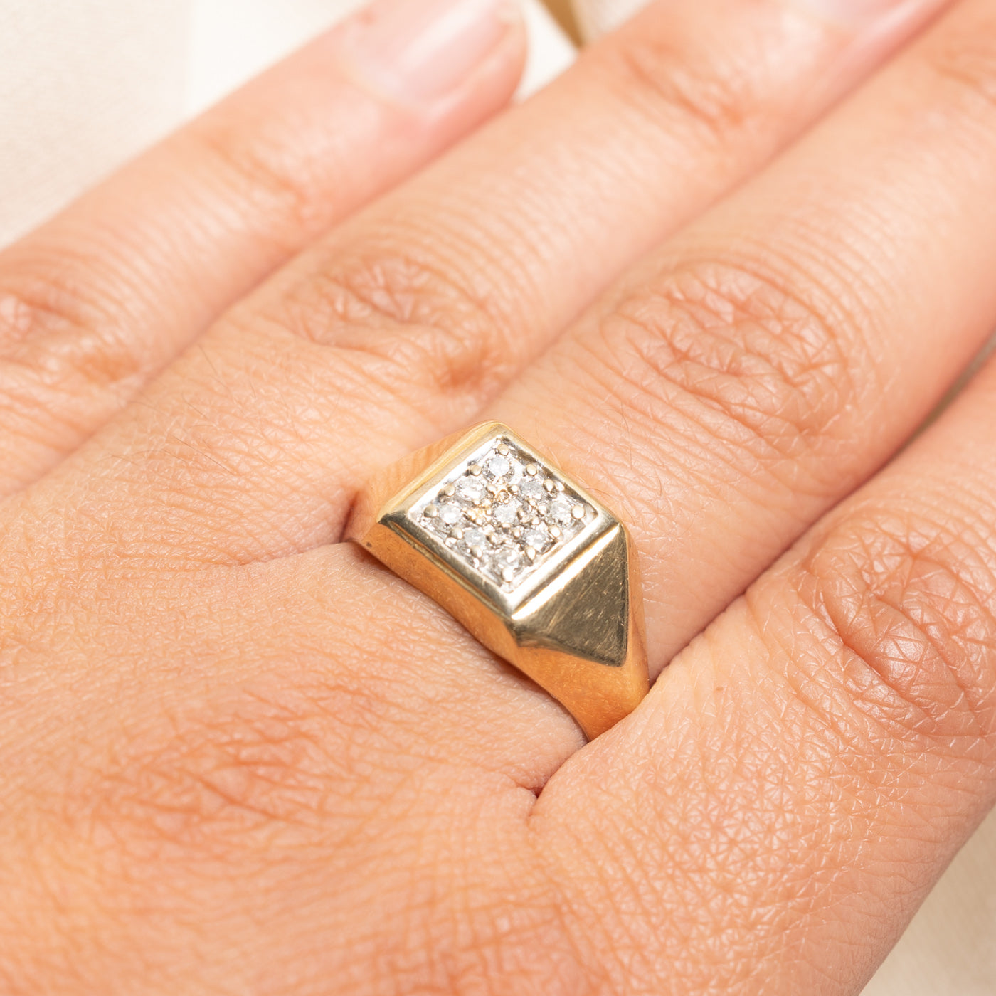 Diamond Signet Ring | 0.32ctw | SZ 9