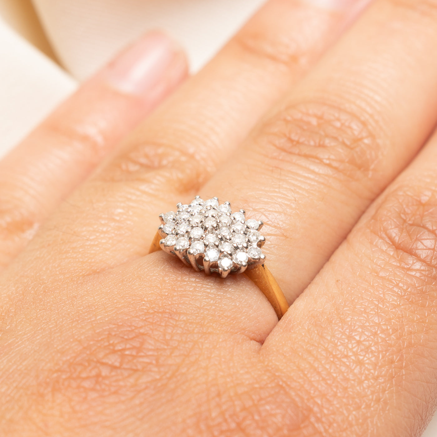 Pavé Set Diamond Cluster Ring | 0.58ctw | SZ 7.25