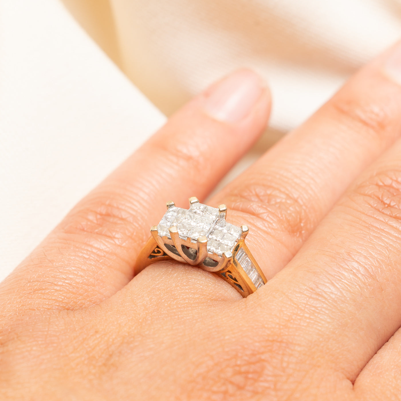 Illusion Set Princess Cut Diamond Ring | 1.00ct | SZ 7