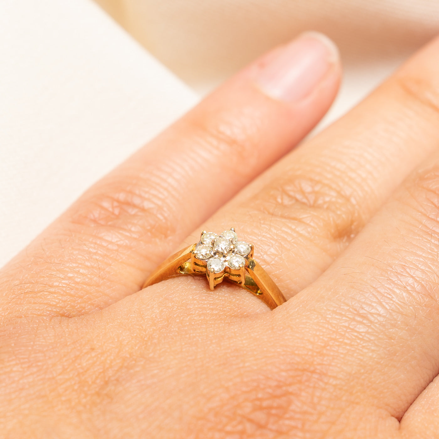Diamond Petal Petite Ring | 0.31ctw | SZ 7