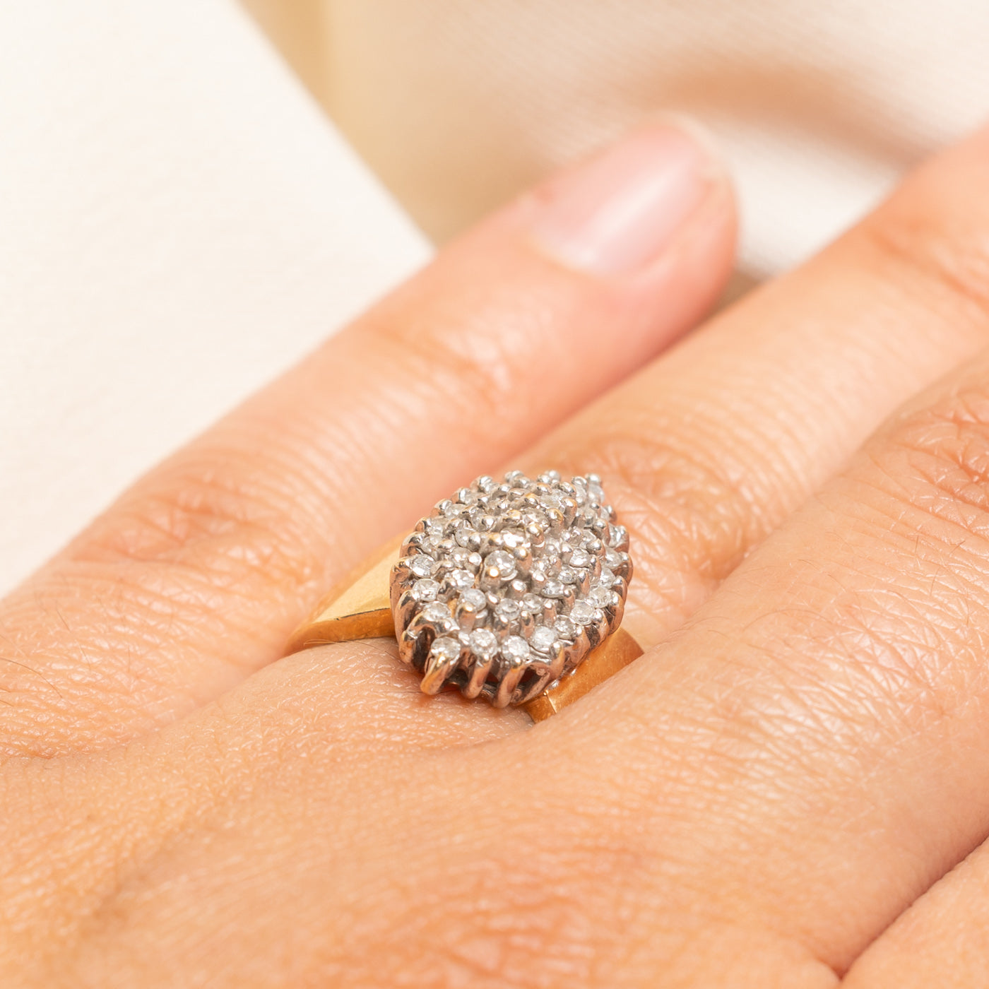 Diamond Marquise Shaped Cluster Ring | 0.55ctw | SZ 6.75