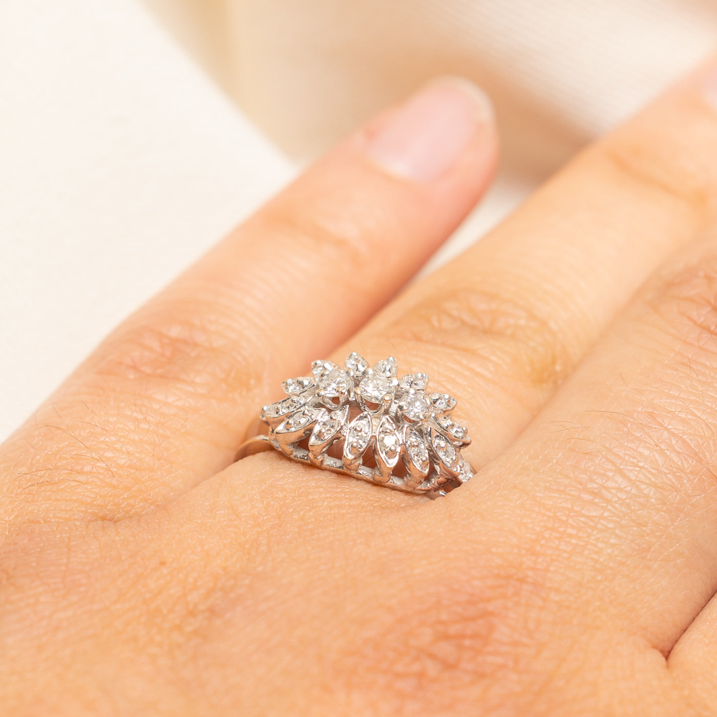 Diamond Cluster Cocktail Ring | 0.34ctw | SZ 6