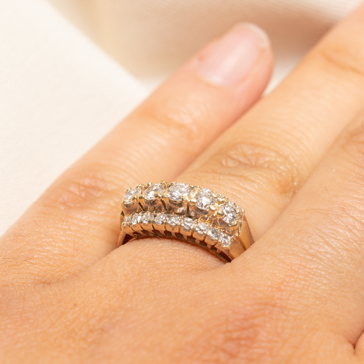 Multi Row Diamond Ring | 0.65ctw | SZ 6.25