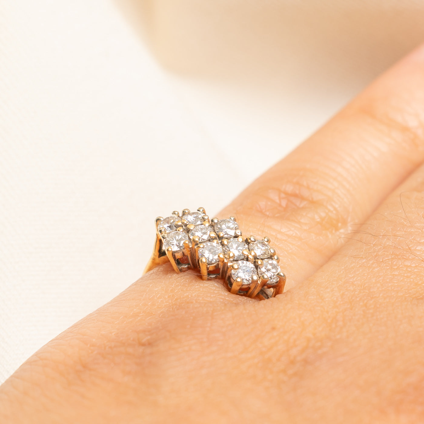 14K Diamond Cluster Cocktail Ring | 0.80ctw | SZ 5.25