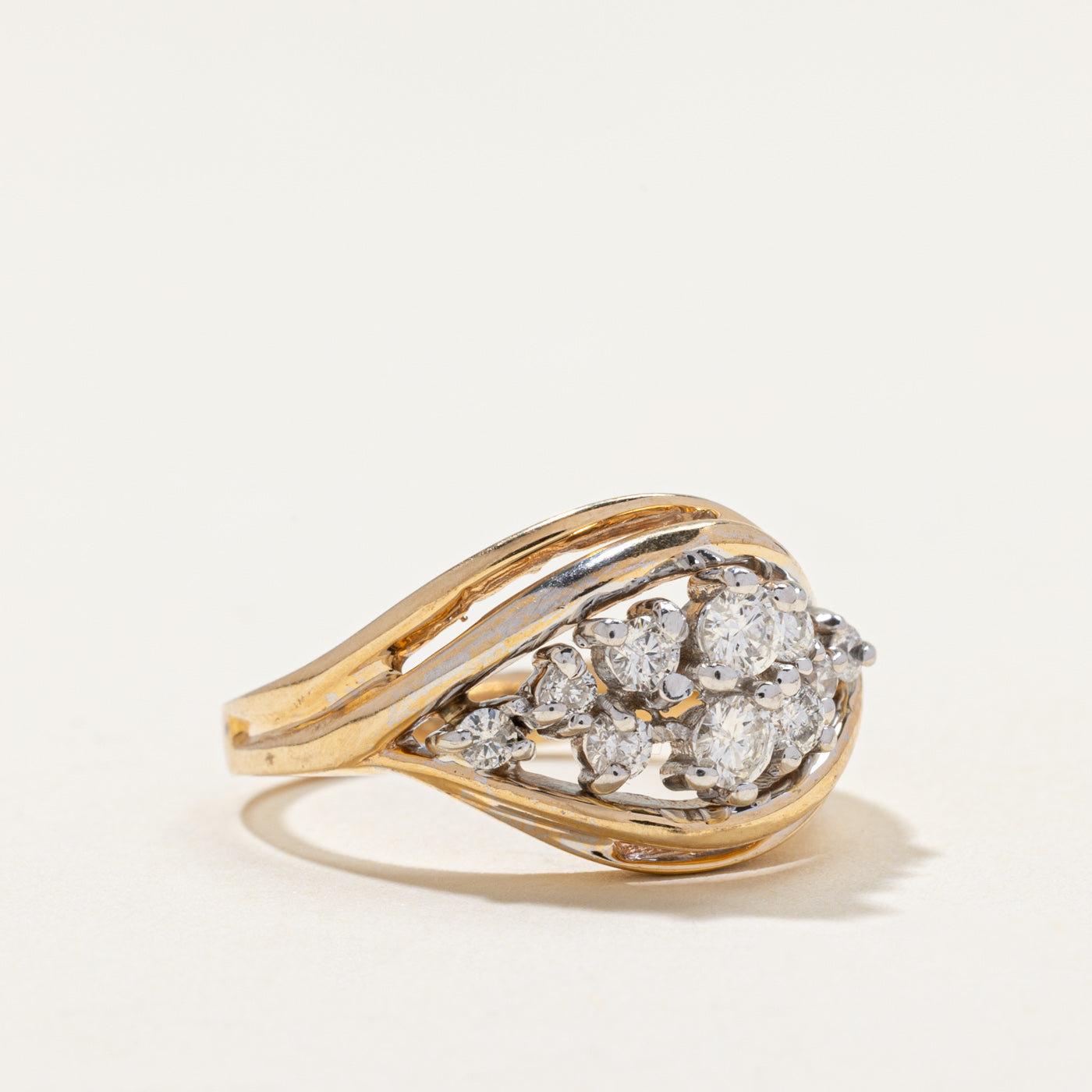 Diamond Marquise Shaped Cocktail Ring | 0.56ctw | SZ 6.75