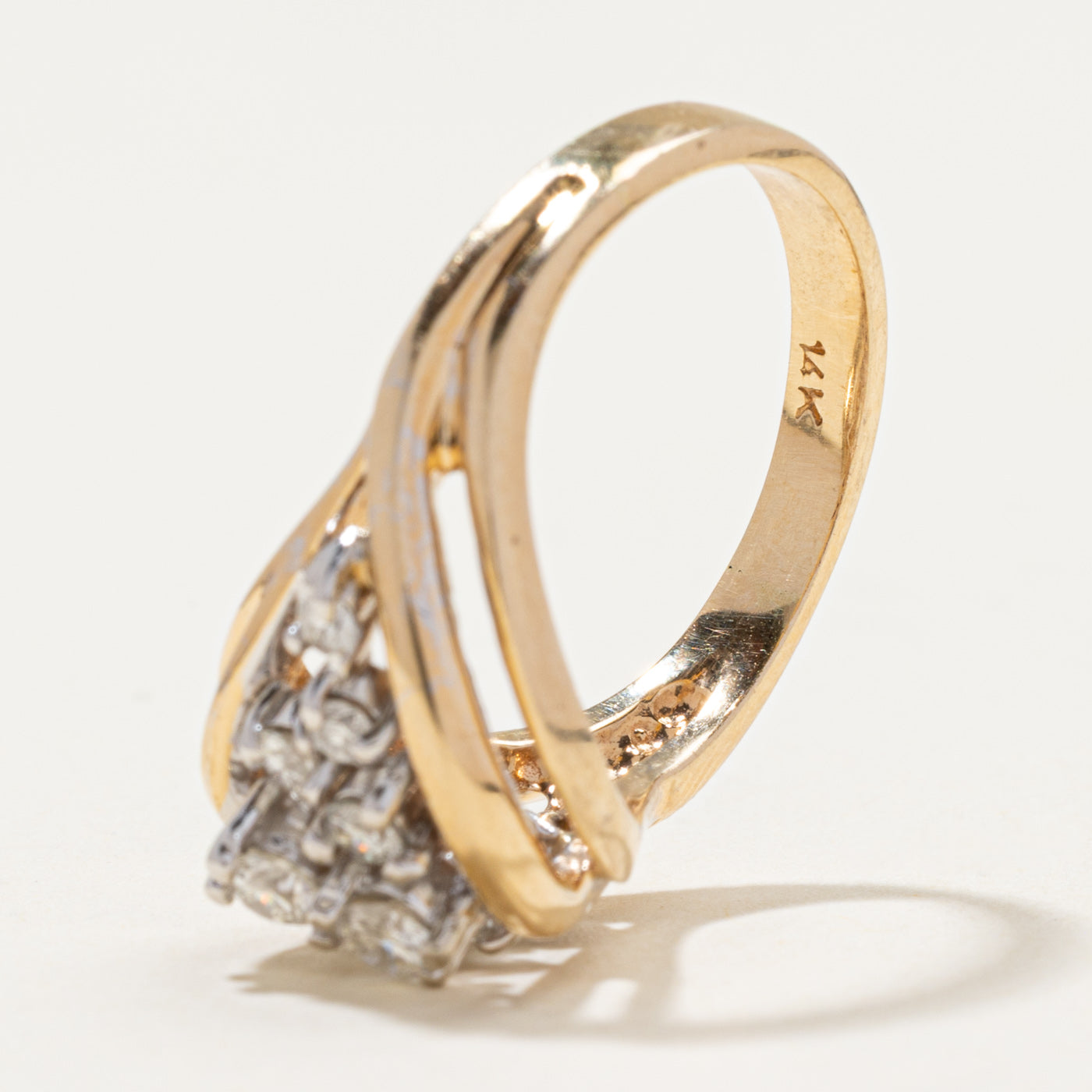 Diamond Marquise Shaped Cocktail Ring | 0.56ctw | SZ 6.75