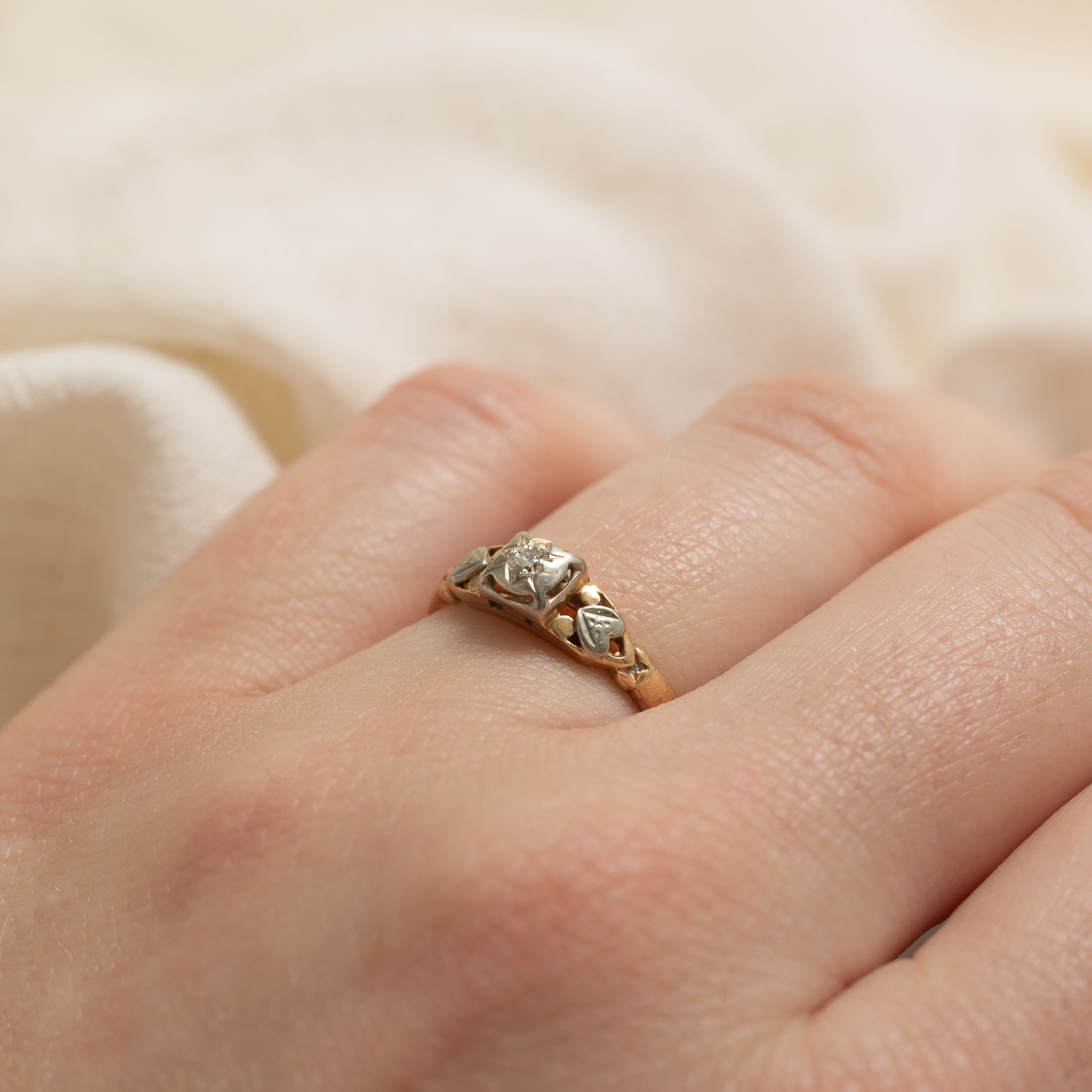 Old Swiss Diamond Ring | 0.05ct | SZ 6