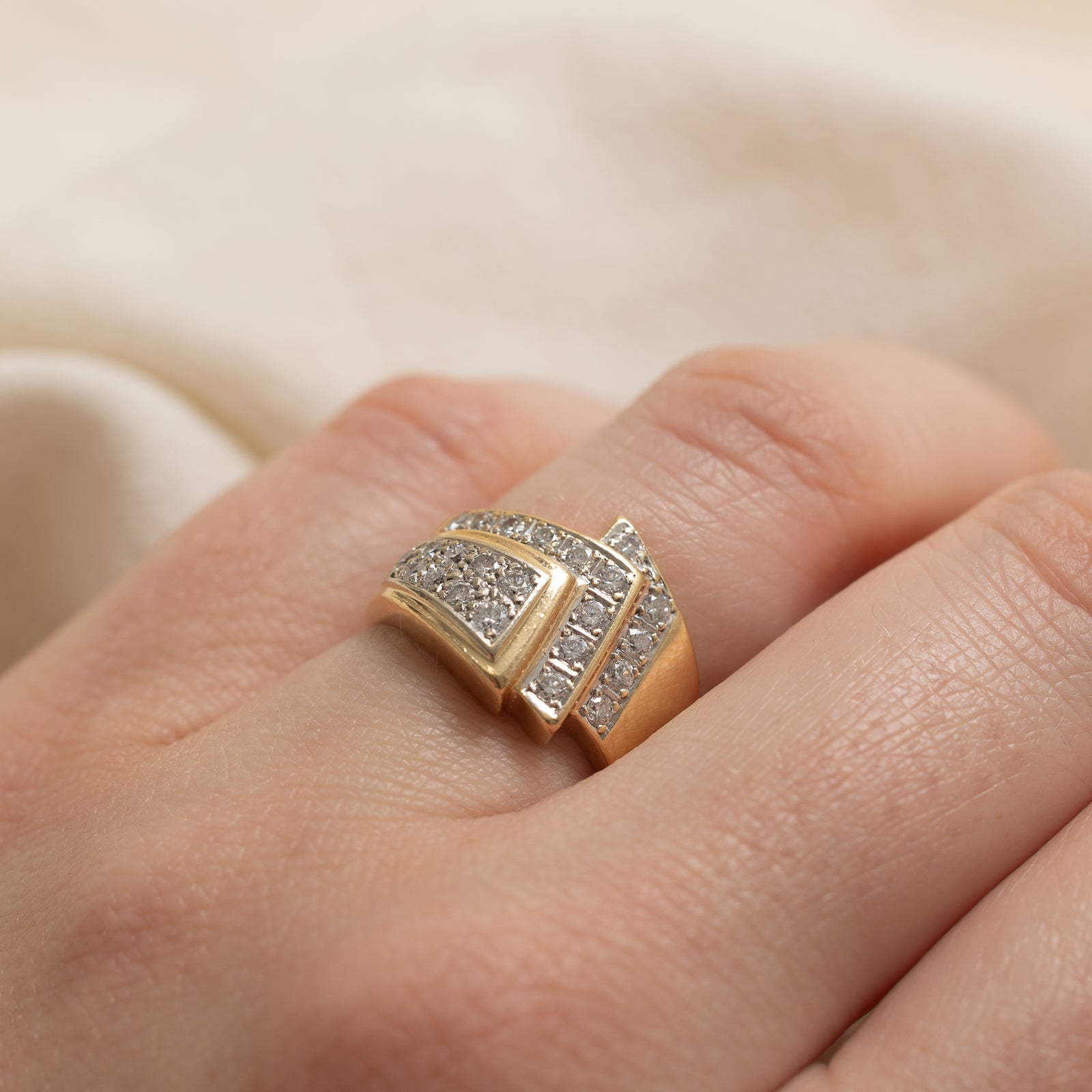 Diamond Abstract Cocktail Ring | 0.41ctw | SZ 5.25