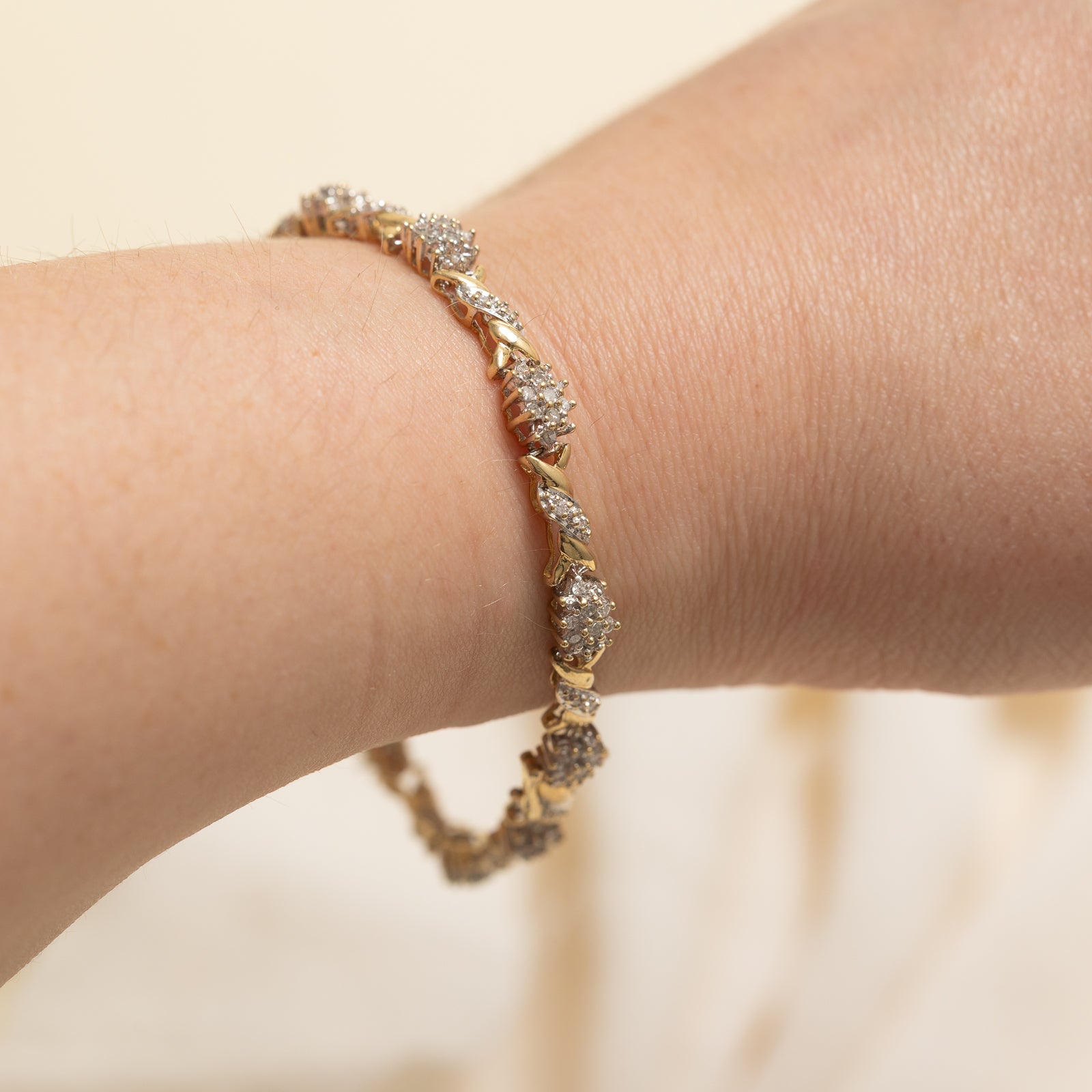 Vintage Diamond Cluster Bracelet | 1.10ctw | 7.5"