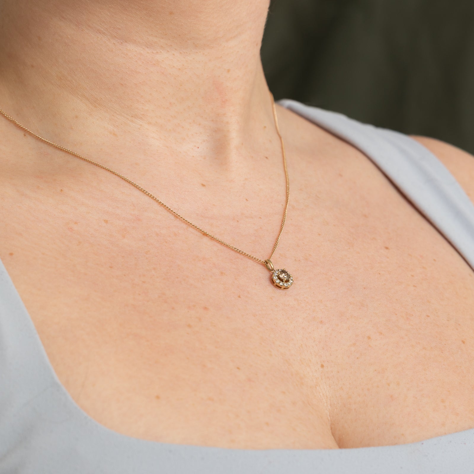 Pendentif halo de diamants | 0,59 ct