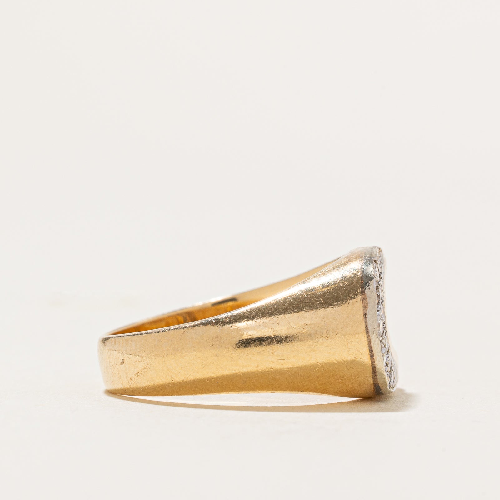 Diamond Crescent Moon Ring | 0.20ctw | SZ 7.5