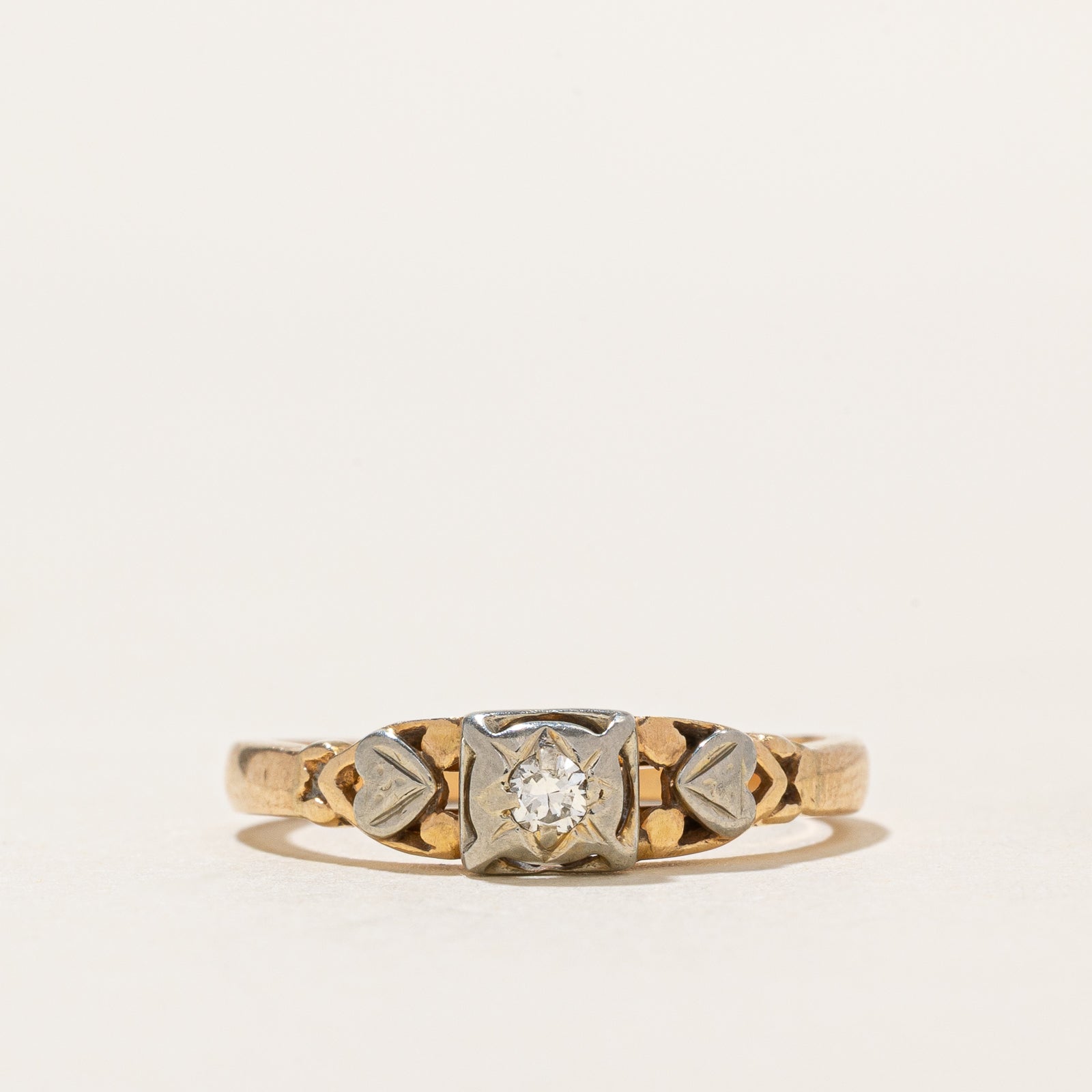 Old Swiss Diamond Ring | 0.05ct | SZ 6